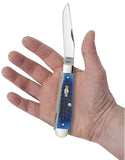 Blue Bone Rogers Corn Cob Jig Trapper Knife in Hand
