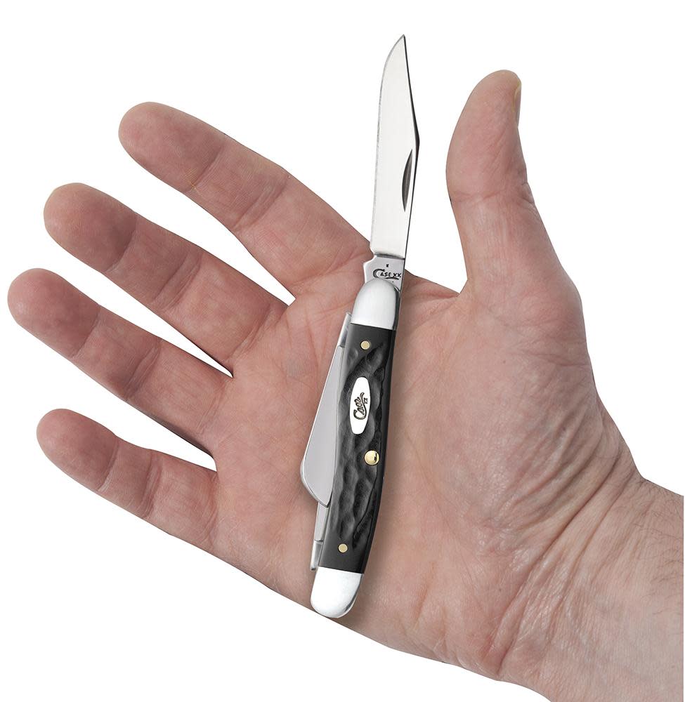 Rough Black® Synthetic Medium Stockman Knife in Hand