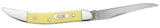 Yellow Synthetic CS Small Texas Toothpick Knife Open