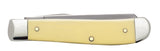 Yellow Synthetic CS Mini Trapper Knife Closed