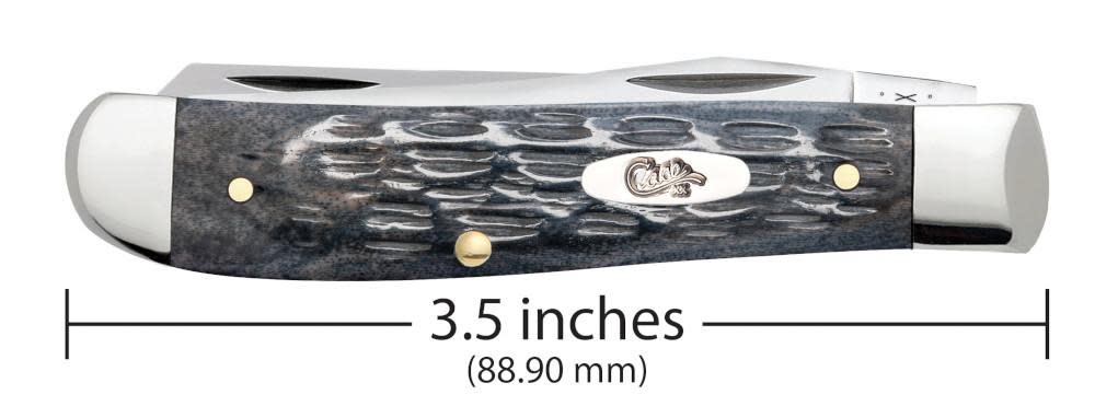 Pocket Worn® Crandall Jig Gray Bone Mini Trapper Knife Dimensions