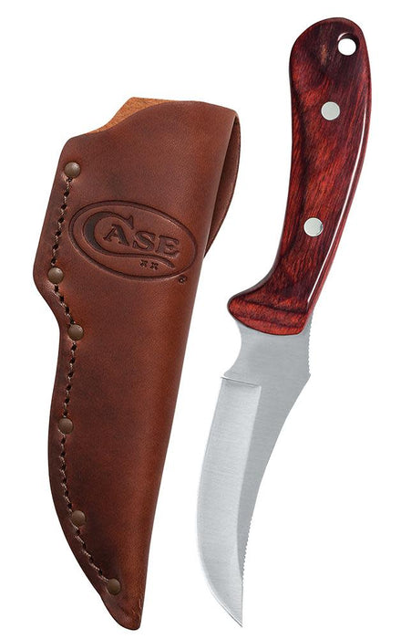 Smooth Rosewood Ridgeback® Hunter Knife with Leather Sheath