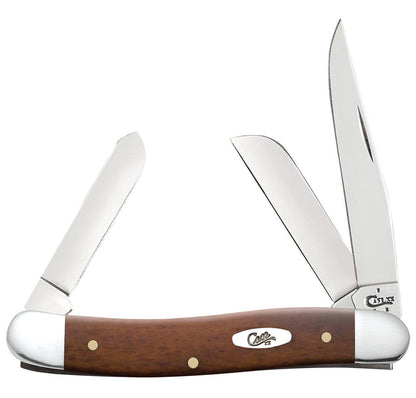 Smooth Chestnut Bone Medium Stockman Knife Open with 3 blades