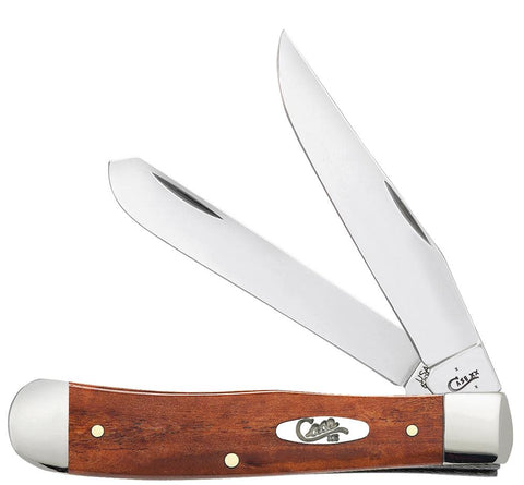 Smooth Chestnut Bone Trapper Knife Front View