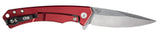 Red Anodized Aluminum G-10 Marilla® Knife Open with 1 blade - Front View