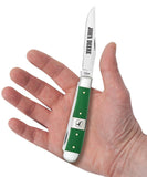 John Deere Green Synthetic Trapper Knife in Hand
