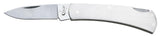 Brushed Stainless Steel Executive Lockback Knife Open (Front)
