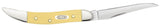 Yellow Synthetic Small Texas Toothpick Knife Closed
