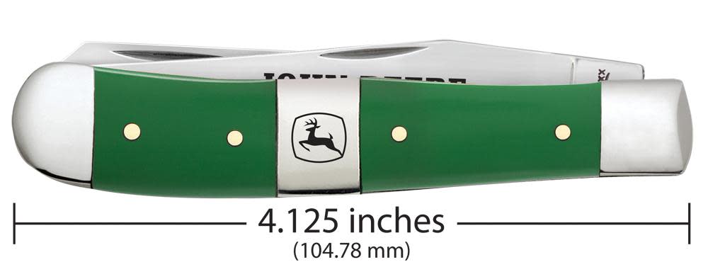 John Deere Green Synthetic Trapper Knife Dimensions