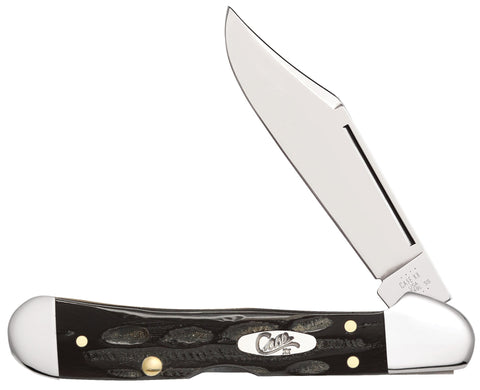 Jigged Buffalo Horn Mini CopperLock® Knife Front View