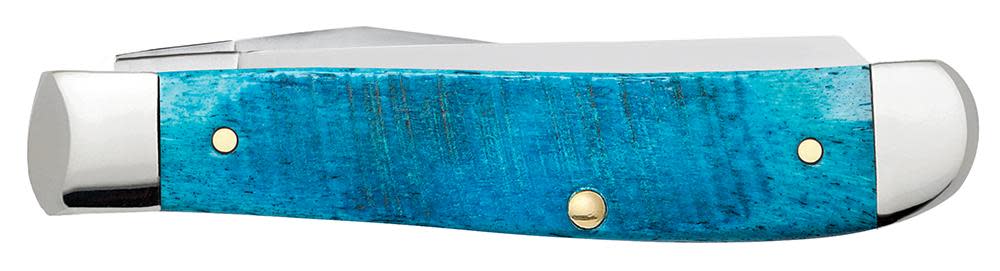 Caribbean Blue Bone Mini Trapper Knife Closed