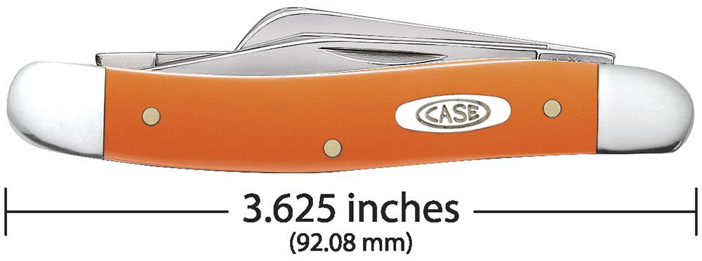 Smooth Orange Synthetic Medium Stockman Knife Dimensions