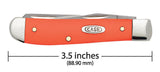 Orange Synthetic Mini Trapper Knife Dimensions
