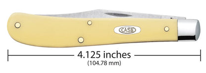 Yellow Synthetic Slimline Trapper Knife Dimensions