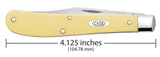 Yellow Synthetic Slimline Trapper Knife Dimensions