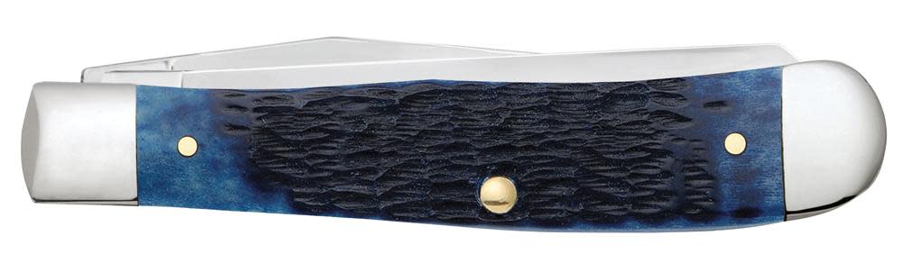 Rogers Jig Navy Blue Bone Trapper Knife Closed