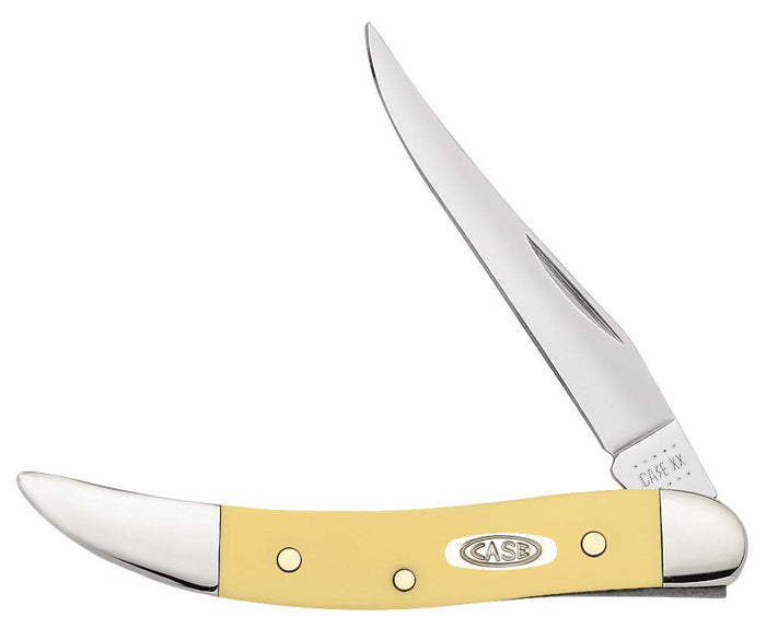 Yellow Synthetic Small Texas Toothpick Knife Front View
