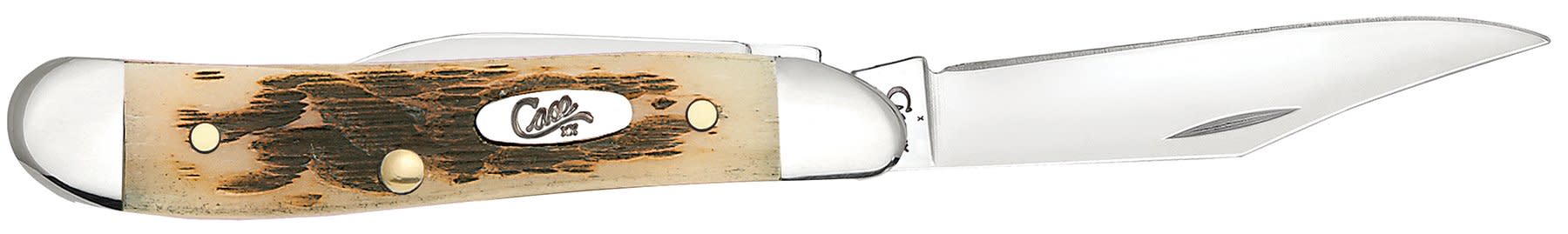 Amber Bone Peach Seed Jig Peanut Knife Open