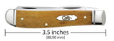Smooth Antique Bone Mini Trapper Knife Dimensions