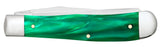John Deere Smooth Green Pearl Kirinite® Trapper Knife Closed