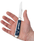 U.S. Air Force™ Embellished Smooth Navy Blue Synthetic Trapper Knife in Hand