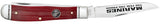USMC® Smooth Red G-10 Trapper Knife Open