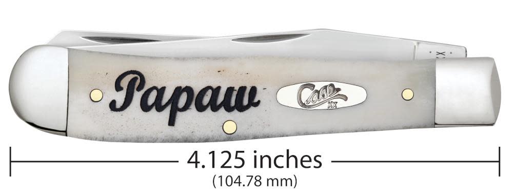 Natural Bone Smooth Embellished Trapper Knife Dimensions