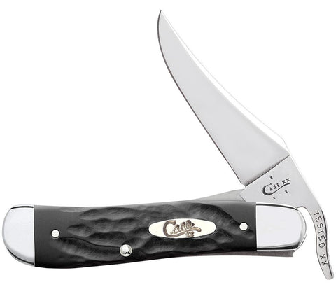 Jigged Rough Black® Synthetic Russlock® Knife Front View