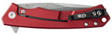 Red Anodized Aluminum G-10 Marilla® Knife Closed