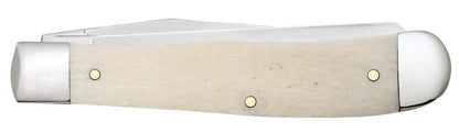 Ford Embellished Smooth Natural Bone Trapper Knife Closed - Back of Knife