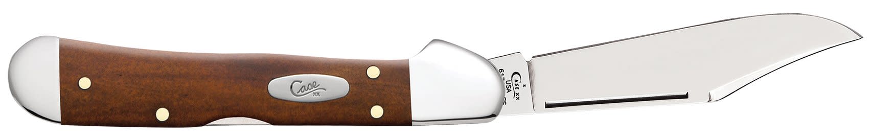 Smooth Chestnut Bone Mini CopperLock® Knife Open