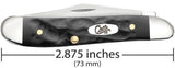 Rough Black® Synthetic Peanut Knife Dimensions