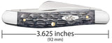 Pocket Worn® Crandall Jig Gray Bone Medium Stockman Knife Dimensions