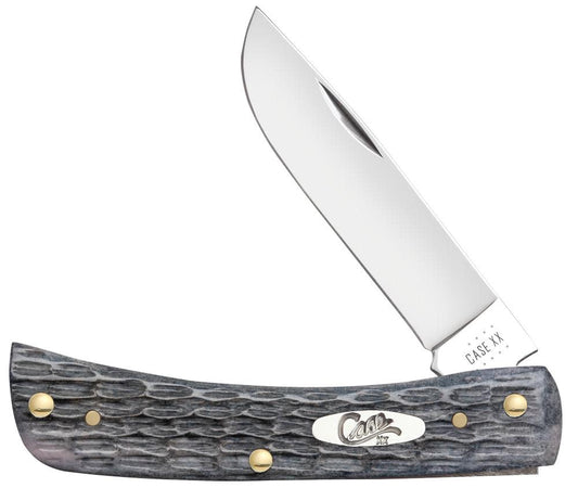 Pocket Worn® Crandall Jig Gray Bone Sod Buster® Jr Knife Front View