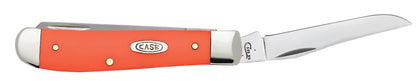 Orange Synthetic Mini Trapper Knife Open