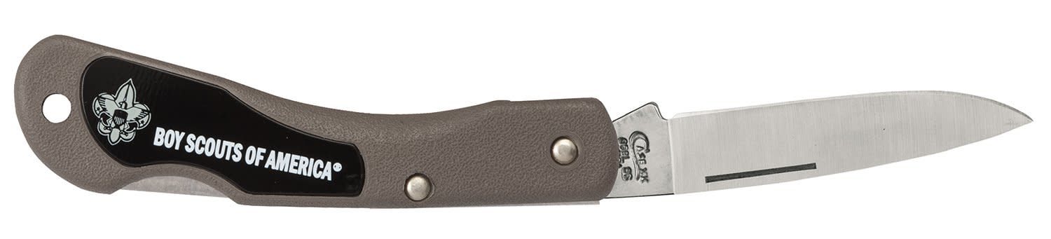BSA® Smooth Olive Green Synthetic Mini Blackhorn® Knife Open with 1 blade