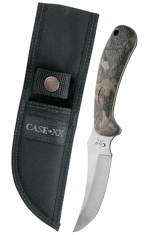 Lightweight Synthetic Camo Case Caliber® Ridgeback® Hunter Knife w/Ballistic Nylon Sheath