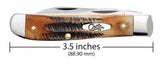 Case 6.5 BoneStag® Mini Trapper Knife Dimensions