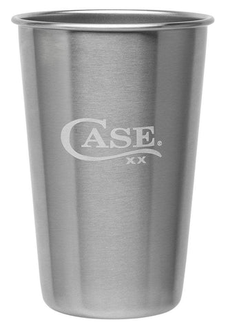 Front view of the Stainless Steel Pint Glass