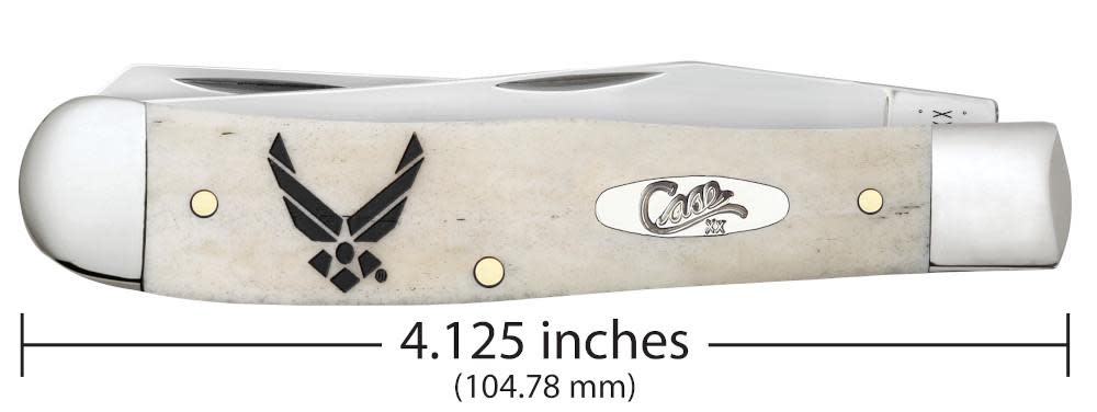U.S. Air Force™ Embellished Smooth Natural Bone Trapper Knife Dimensions