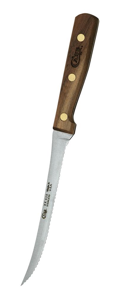 Household Cutlery 5 1/2-inch Tomato Slicer (Solid Walnut) Knife