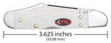 SparXX™ Standard Jig White Synthetic Mini CopperLock® Knife Dimensions