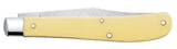 Yellow Synthetic Slimline Trapper Knife Closed