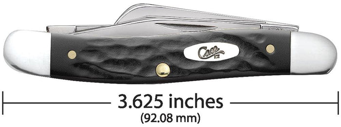 Case Smooth Black Micarta Large Stockman 4.25 Closed (10375 SS) -  KnifeCenter - 27732