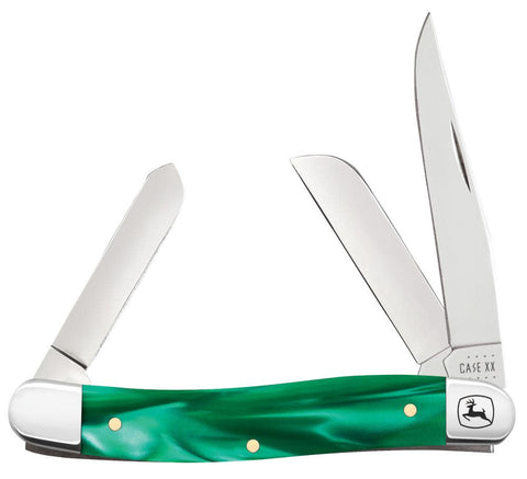 John Deere Smooth Green Pearl Kirinite® Medium Stockman Knife