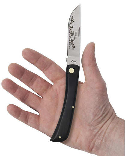 Jet-Black Synthetic Sod Buster® Knife in Hand