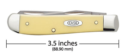 Yellow Synthetic CS Mini Trapper Knife Dimensions