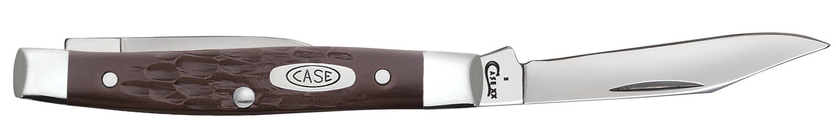 Brown Synthetic Small Pen Knife Open