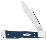 Smooth Navy Blue Synthetic Mini Copperlock® Knife Open