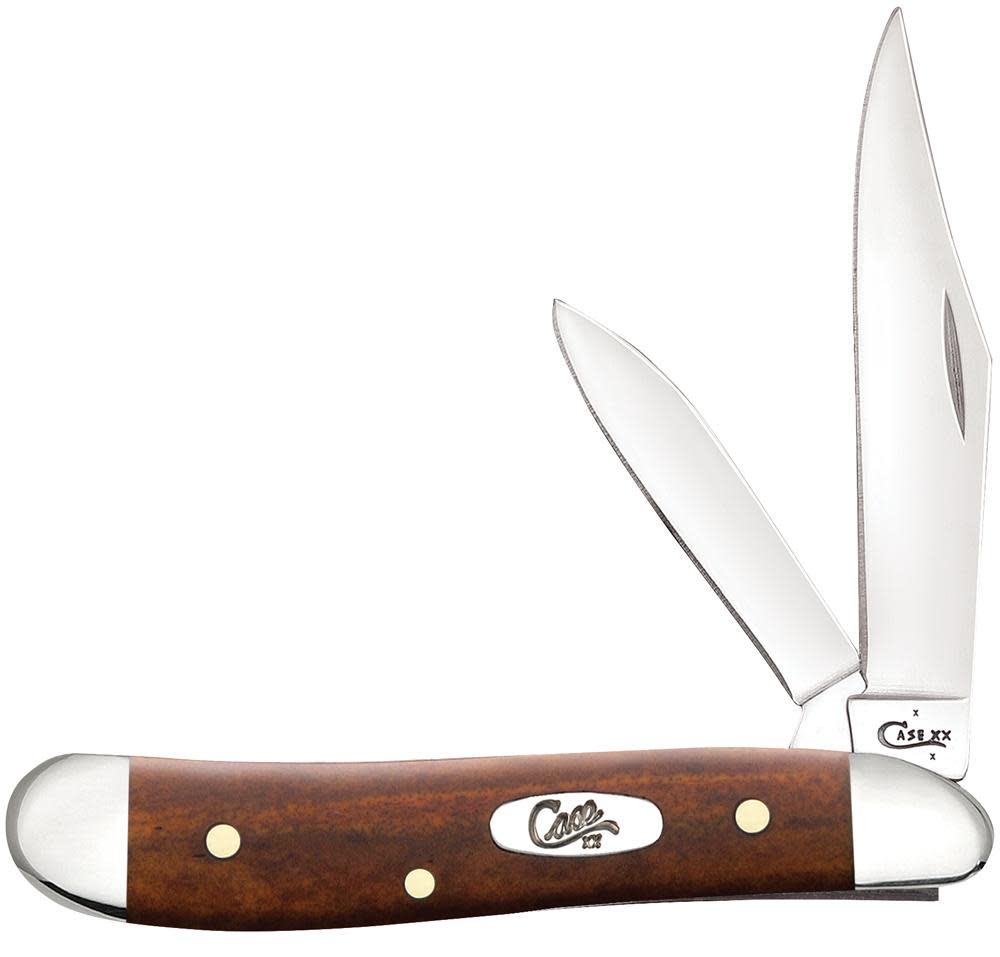 Smooth Chestnut Bone Peanut Knife Front View